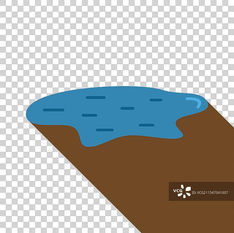 地面上的小水洼反射着光影图片素材