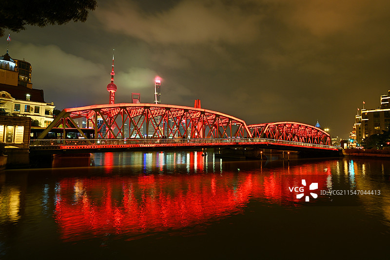 外白渡桥夜景图片素材