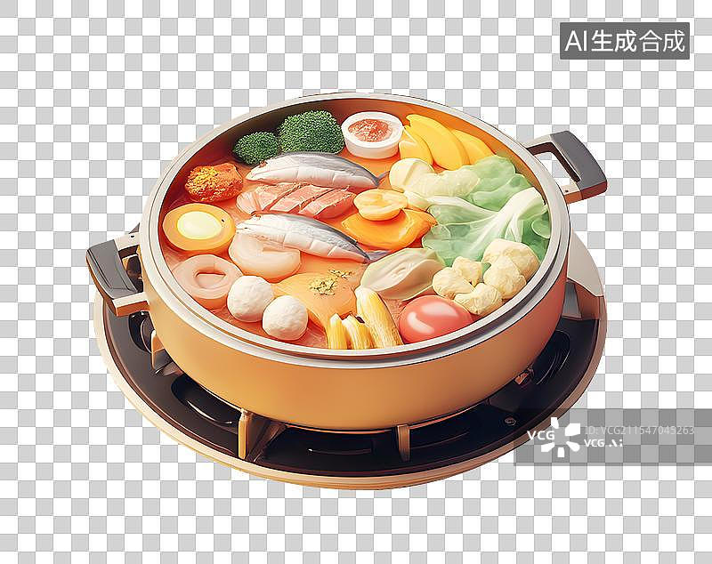 【AI数字艺术】3D除夕年夜晚 新年春节聚会，火锅图片素材