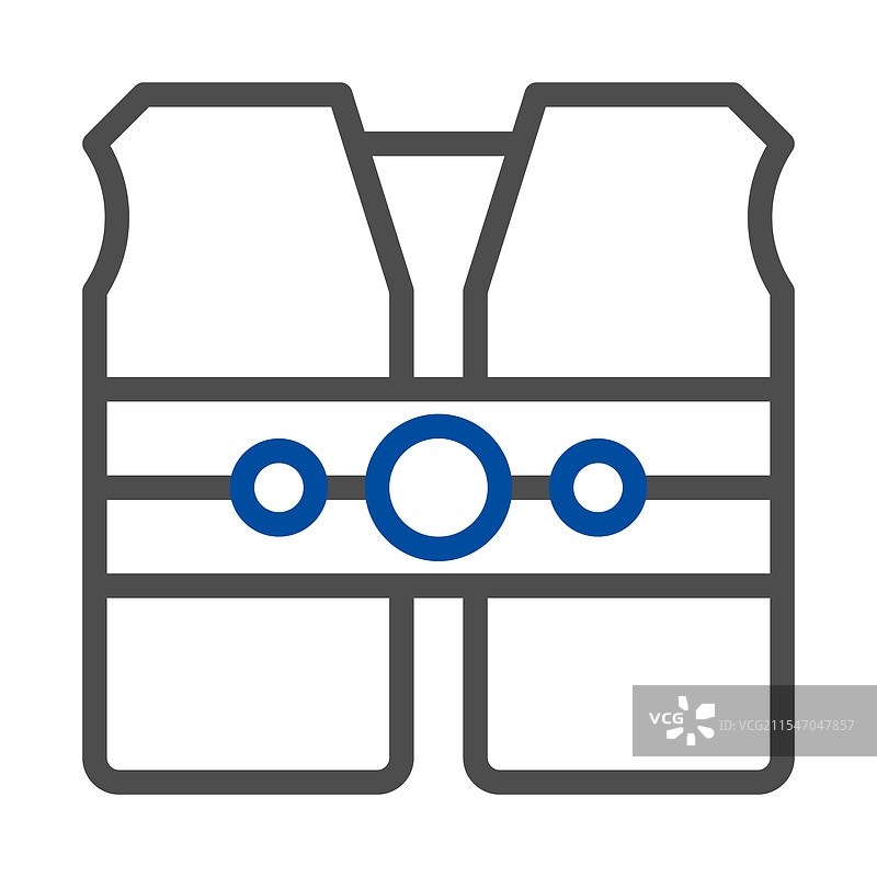 救生衣图标，安全与保障的概念图片素材