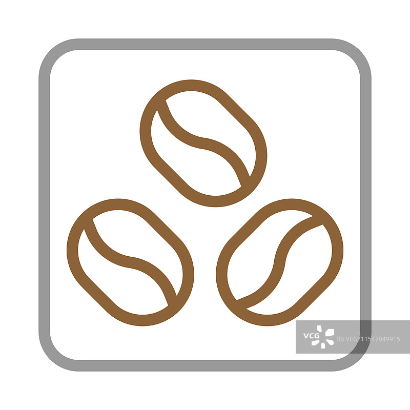 咖啡豆图标，象征早晨的能量与活力图片素材