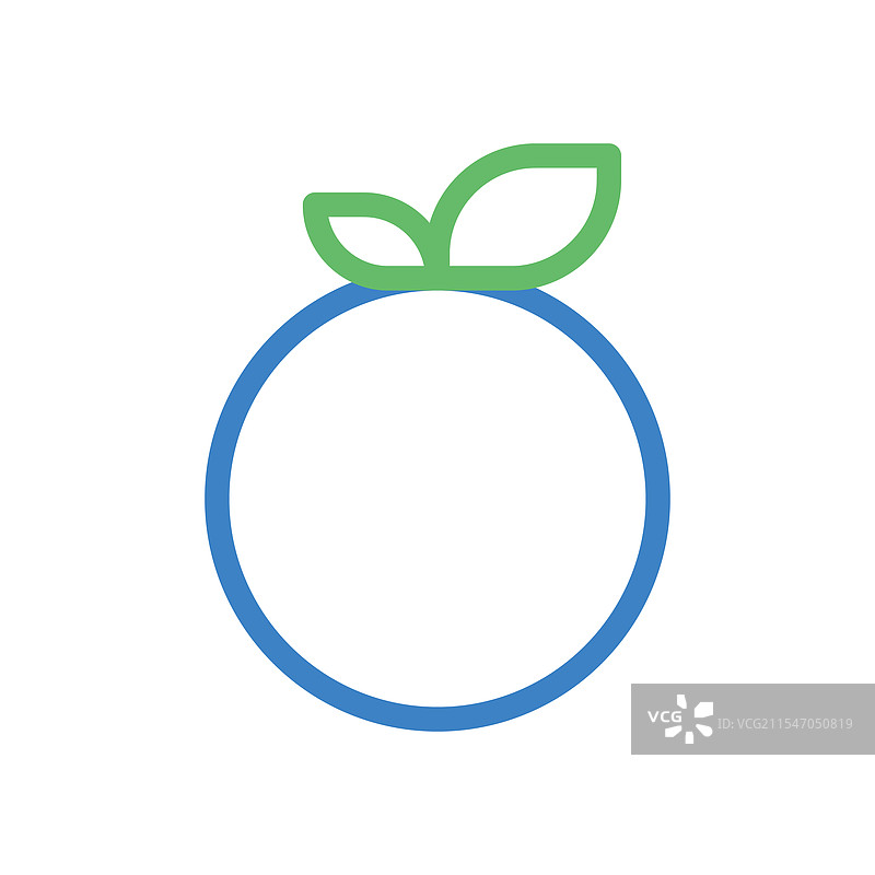 蓝莓水果图标，健康饮食的概念图片素材