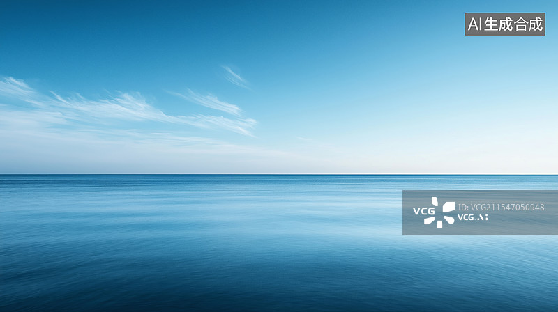 【AI数字艺术】平静的海面图片素材