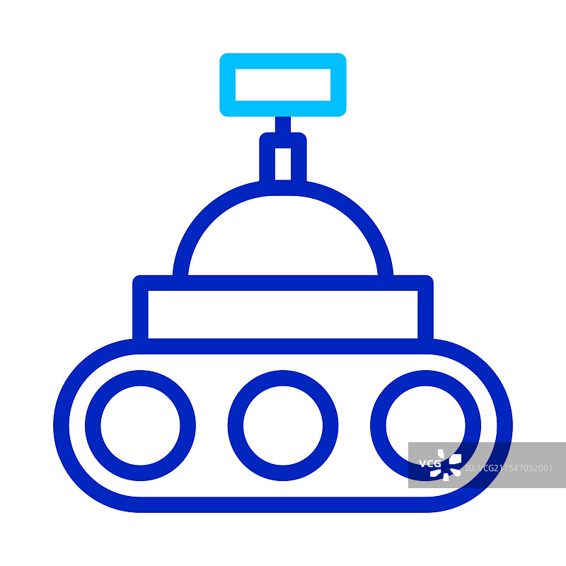 月球探测车图标，太空探索的概念图片素材