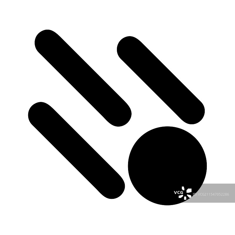 抽象的流星标志概念，象征速度与运动图片素材