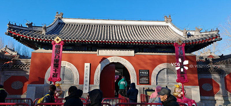 北顶娘娘庙，大年初六的春节庙会图片素材