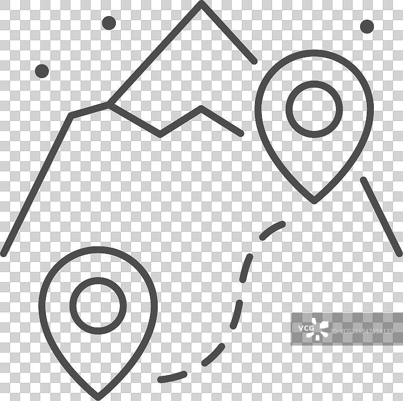 山路轮廓线图标图片素材