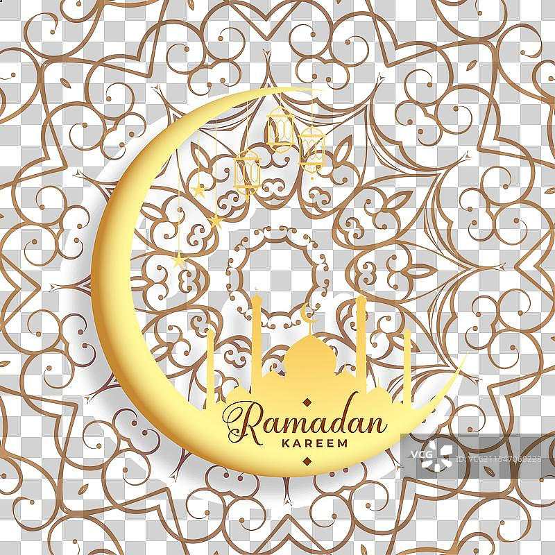 拉马丹祝福书法贺卡 伊斯兰教图片素材