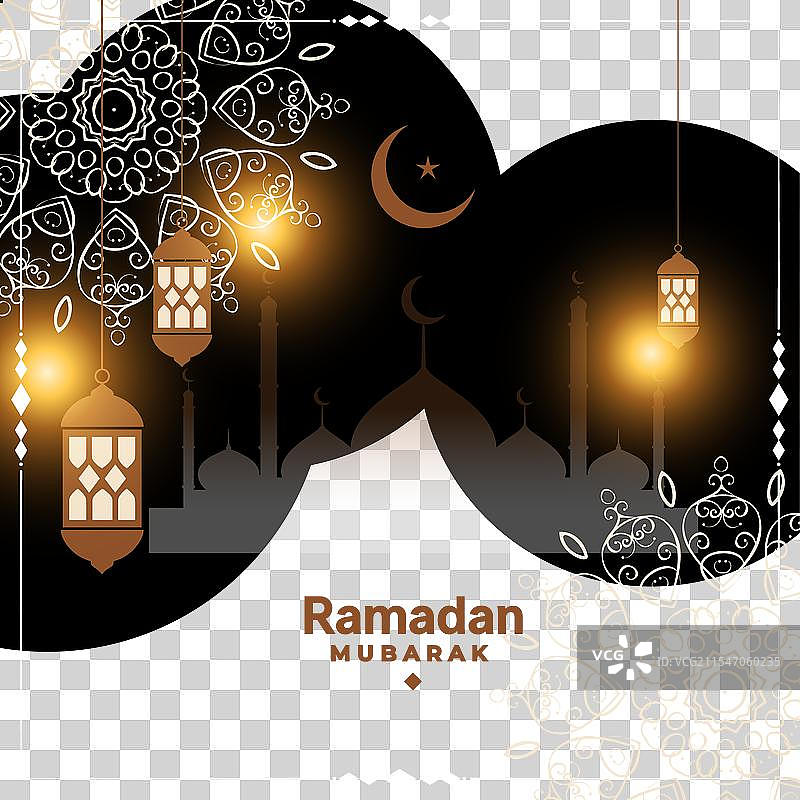 拉马丹祝福书法贺卡 伊斯兰教图片素材