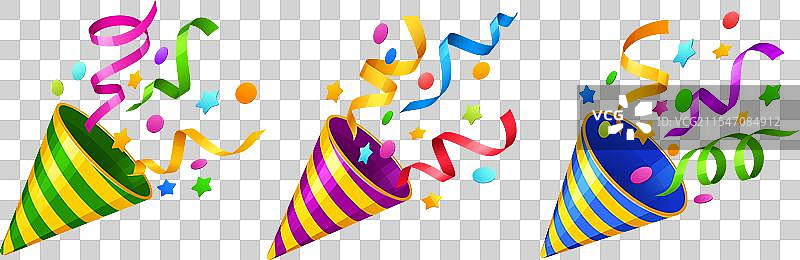 节日派对条纹爆竹纸筒图片素材