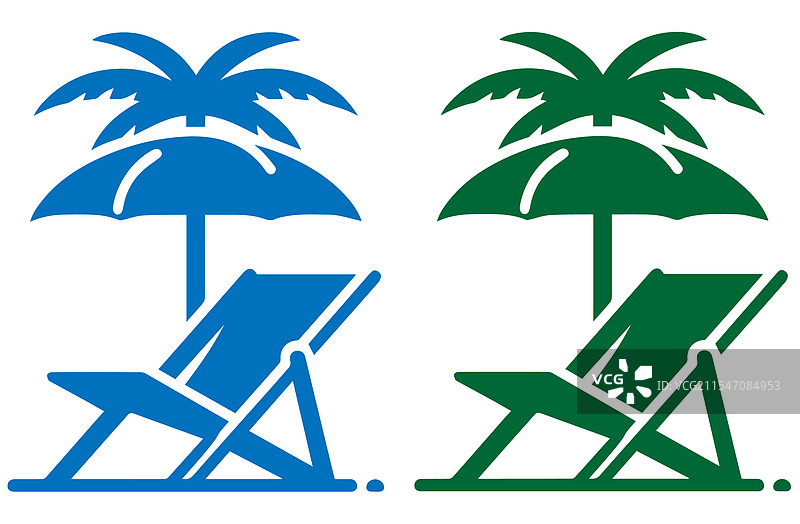 海滩椅轮廓免费图片素材