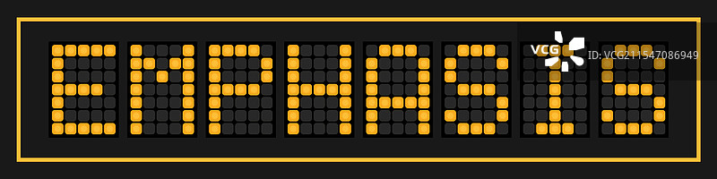 橙色LED横幅，黑色强调文字图片素材