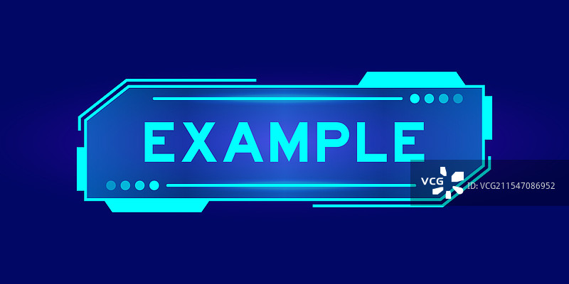 未来派HUD横幅，上面有“示例”字样图片素材