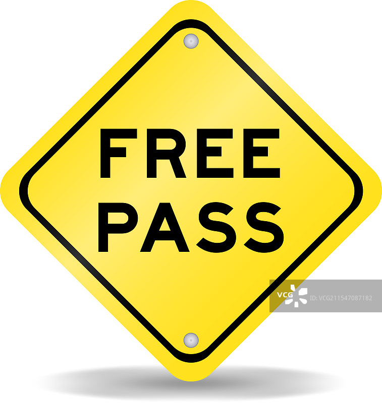 黄色交通标志，上面写着“免费”图片素材