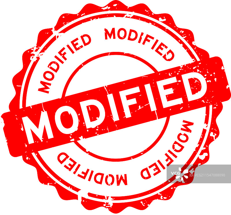 磨损的红色改良圆形橡胶印章图片素材