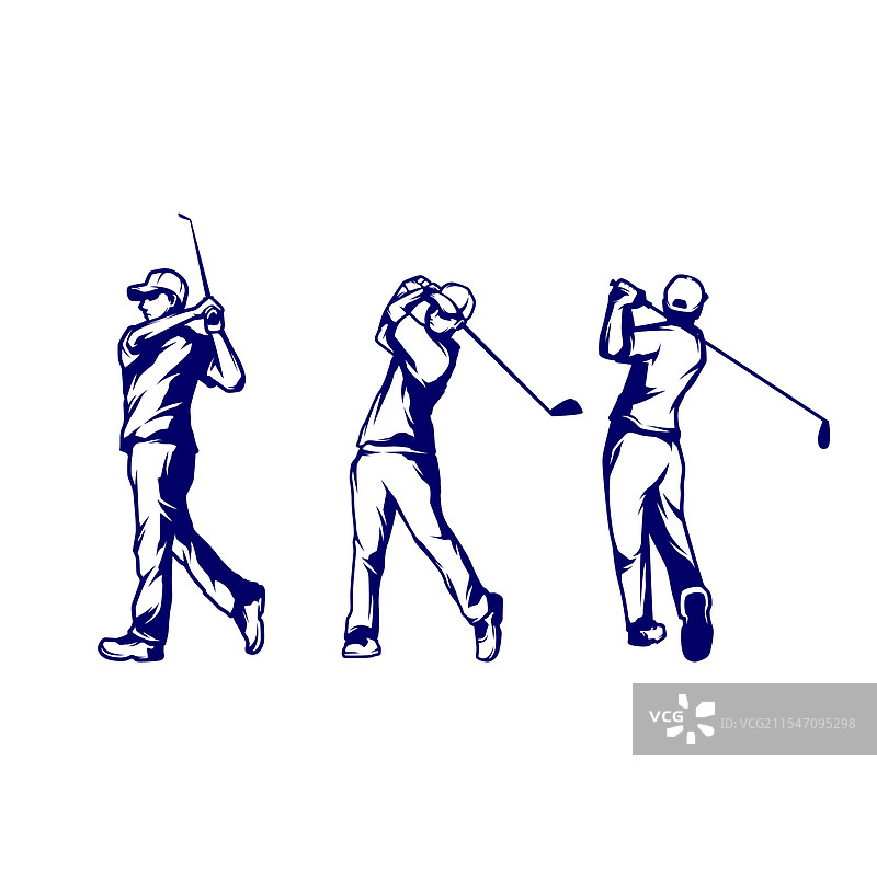 高尔夫球标志设计图片素材