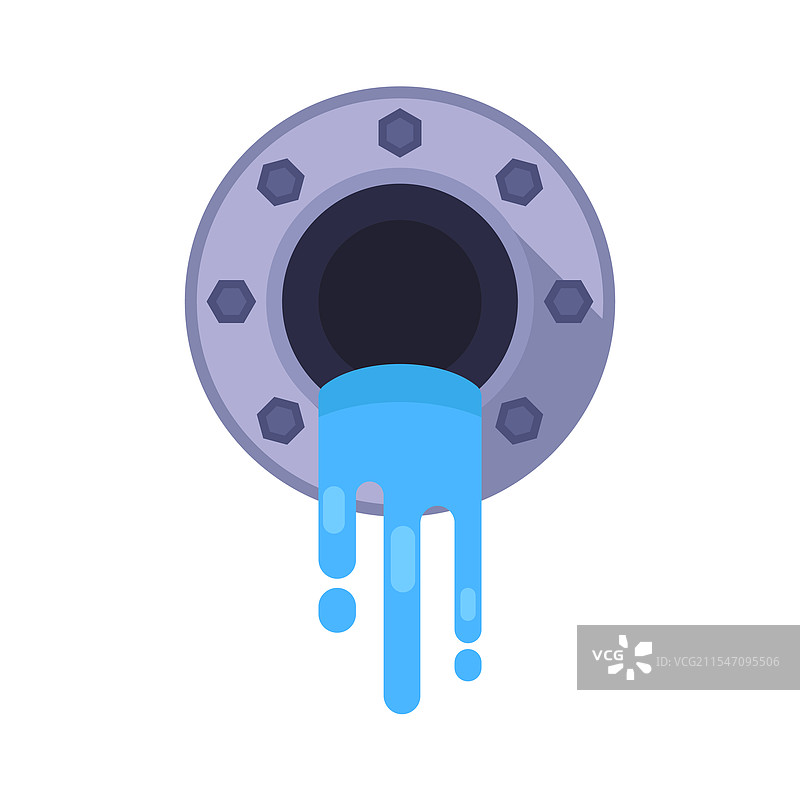 从管道排放废水图片素材