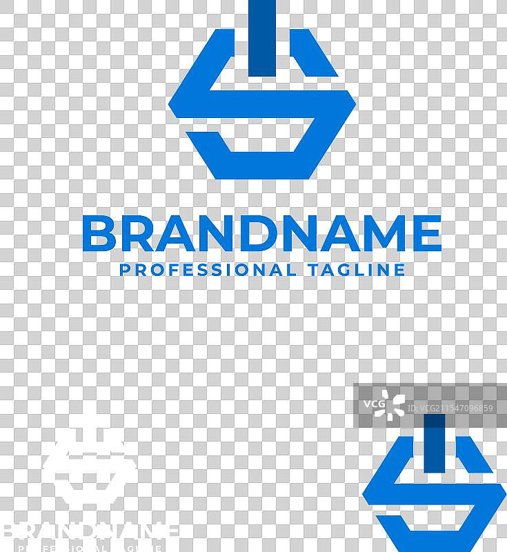 适合商业的字母S六边形电源标志图片素材