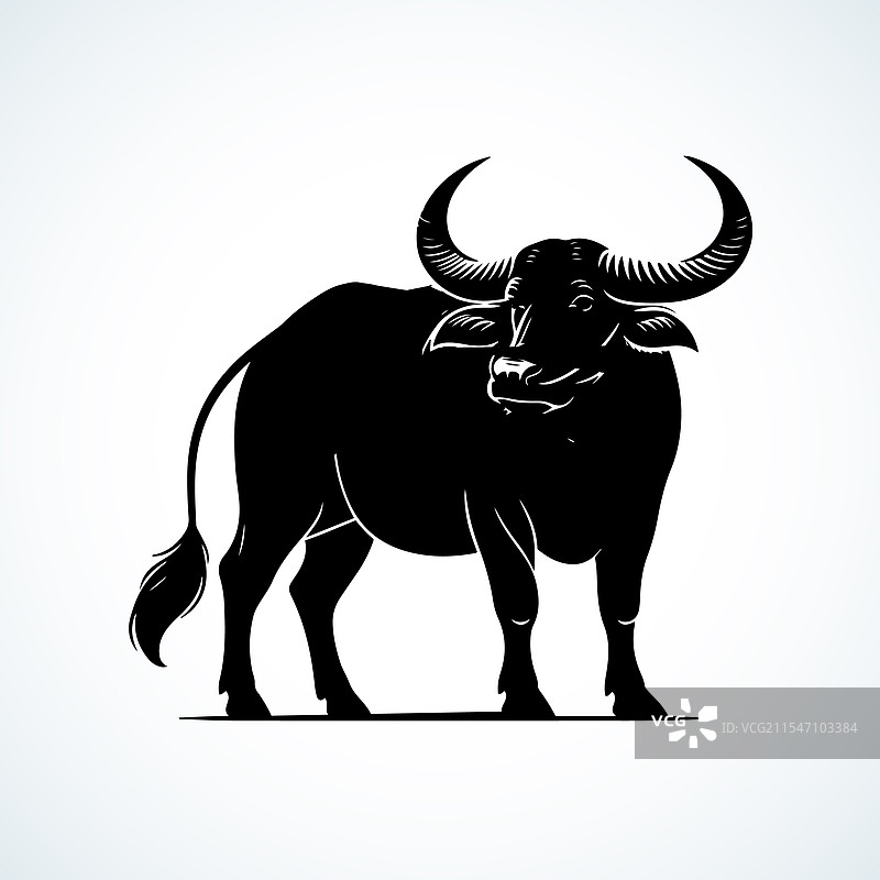 水牛剪影图片素材