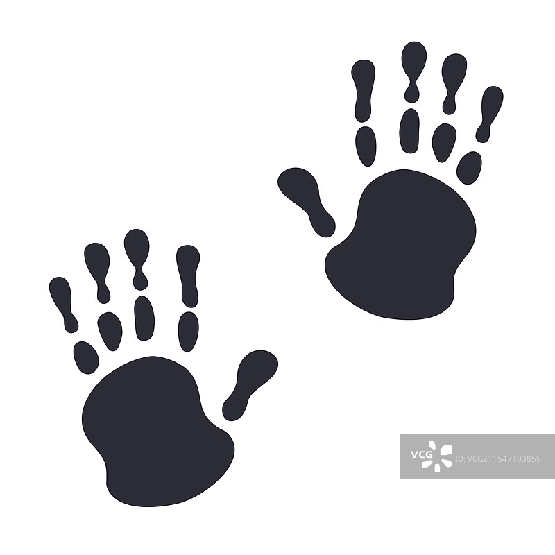 黑色手印图标图片素材