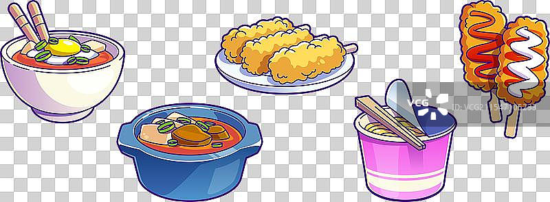 韩国传统食品套餐图片素材