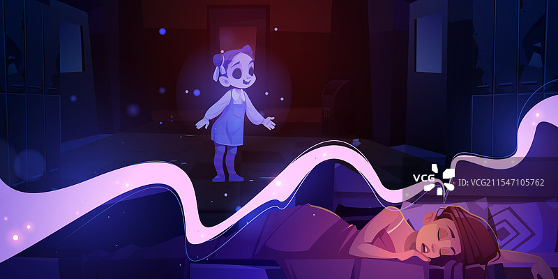 女人在床上做噩梦，睡得不好图片素材