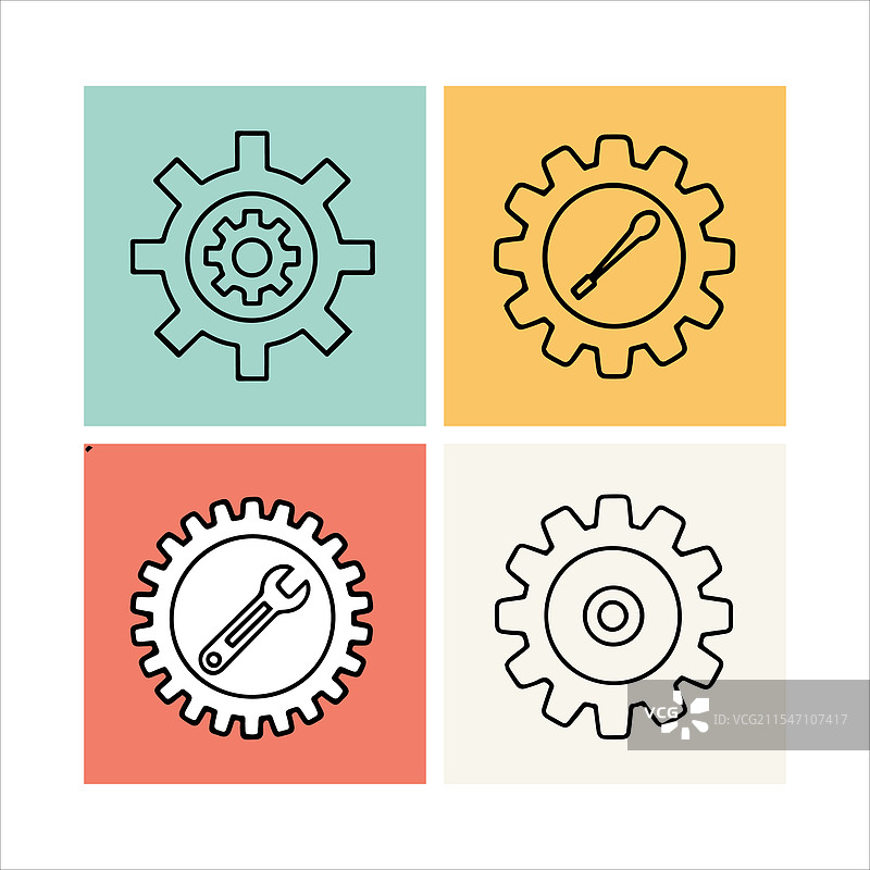 网页装备设置图标集可编辑文件图片素材