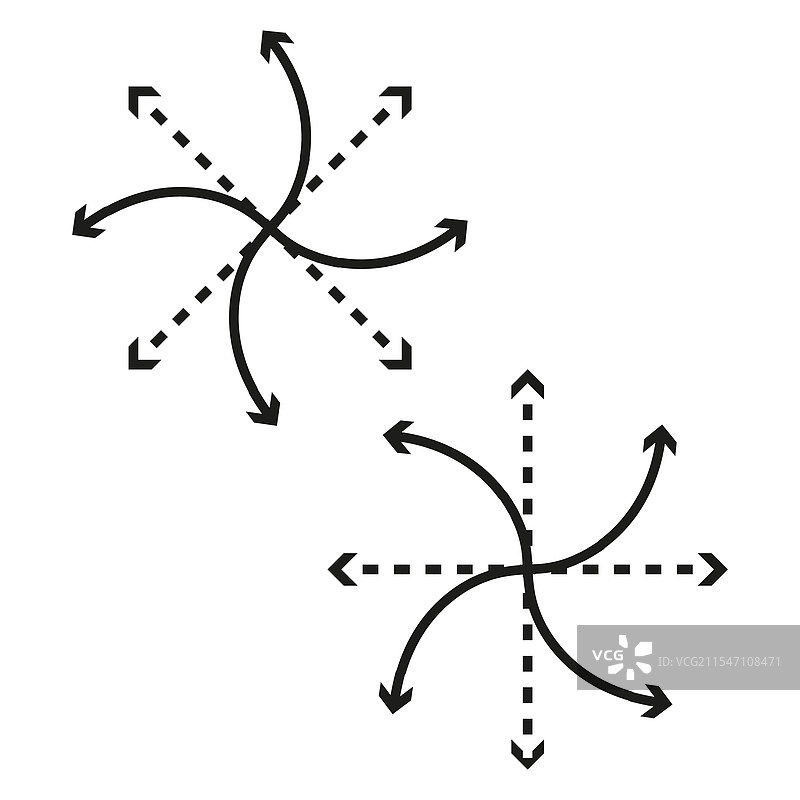 旋转箭头图形圆周运动符号图片素材