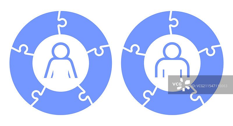 男女比例拼图图示平面图图片素材