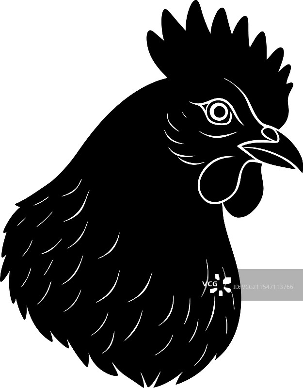 母鸡头部轮廓图片素材