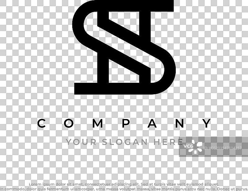 字母hs或sh的初始标志设计图片素材