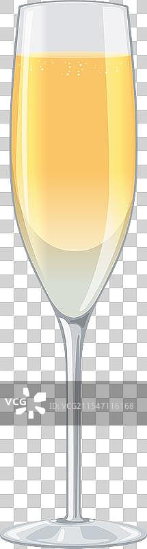 一只装满香槟的高脚杯图片素材