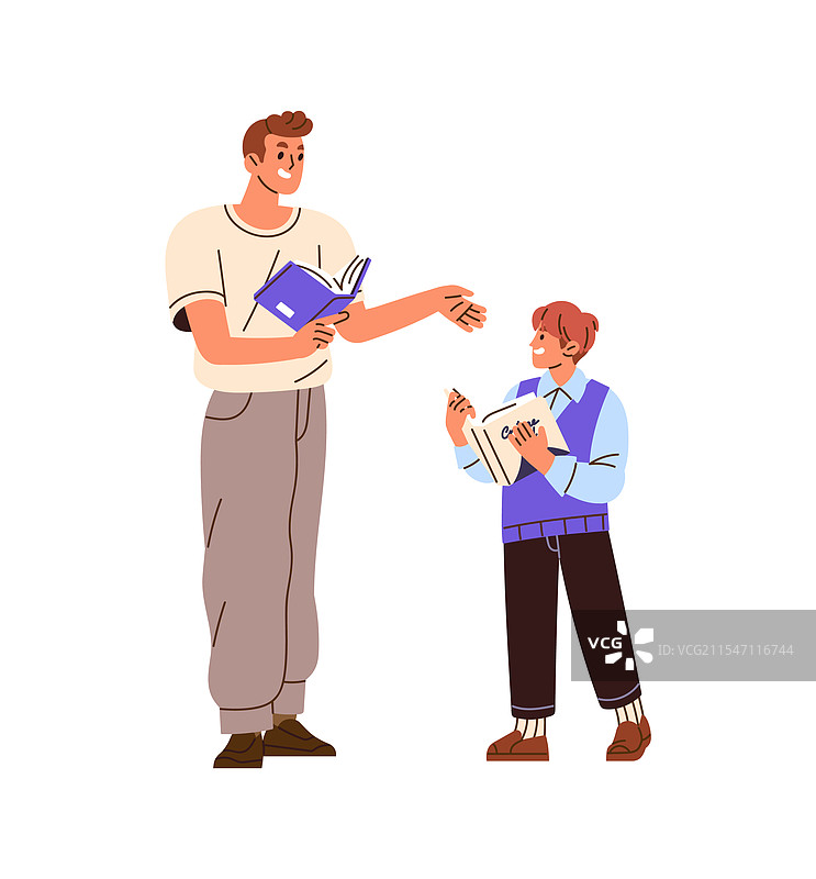 父亲教孩子阅读书籍图片素材