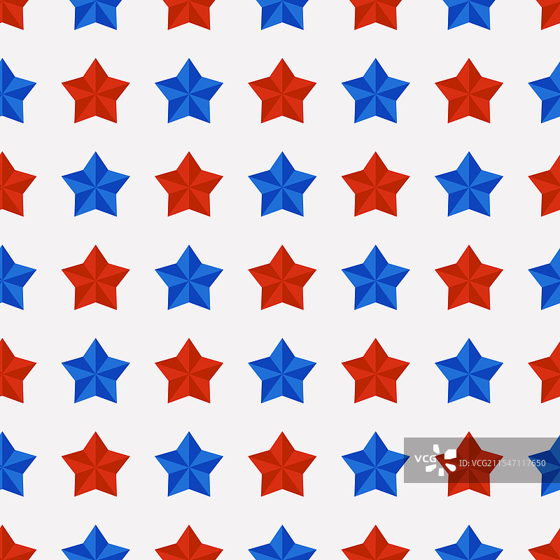 蓝色和红色的星星交替排列在对角线上图片素材