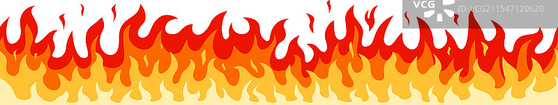无缝设计的卡通火焰边框，特色是图片素材