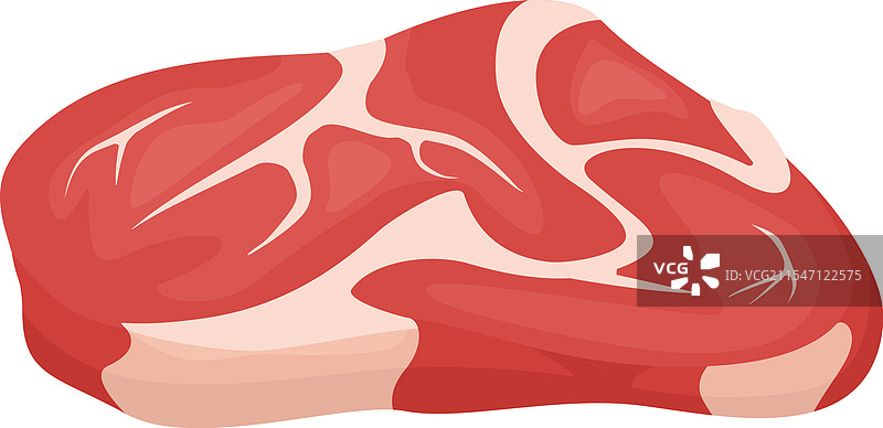 生牛肉排在白色背景上孤立展示图片素材