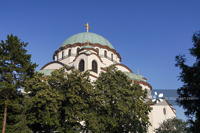 巴尔干地区 塞尔维亚 贝尔格莱德 圣萨瓦大教堂图片素材