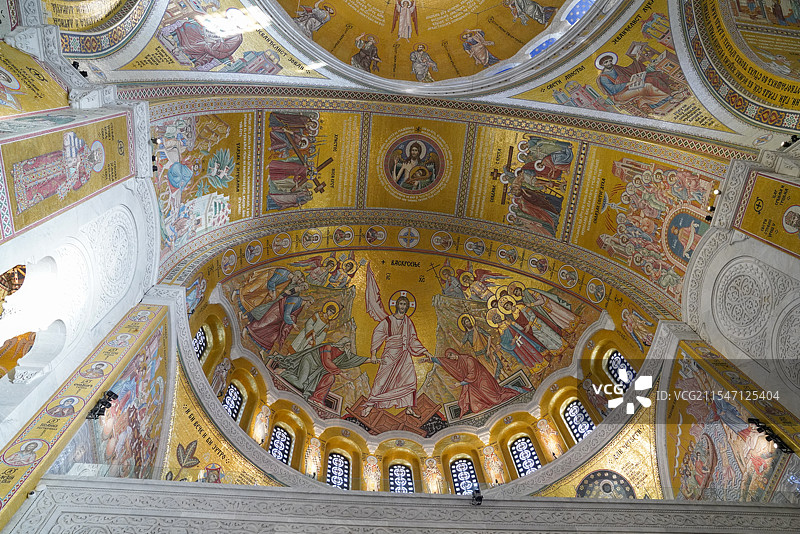 巴尔干地区 塞尔维亚 贝尔格莱德 圣萨瓦大教堂图片素材