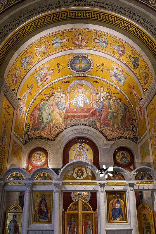 巴尔干地区 塞尔维亚 贝尔格莱德 圣萨瓦大教堂图片素材