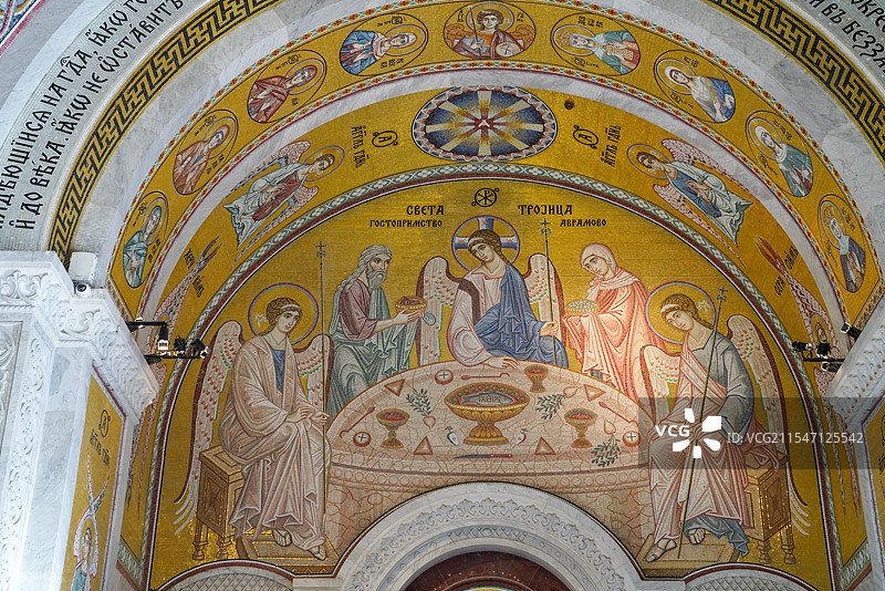 巴尔干地区 塞尔维亚 贝尔格莱德 圣萨瓦大教堂图片素材