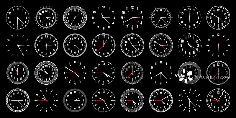 机械钟表表盘带指针的表圈手表图片素材