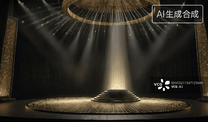 【AI数字艺术】光影舞台图片素材