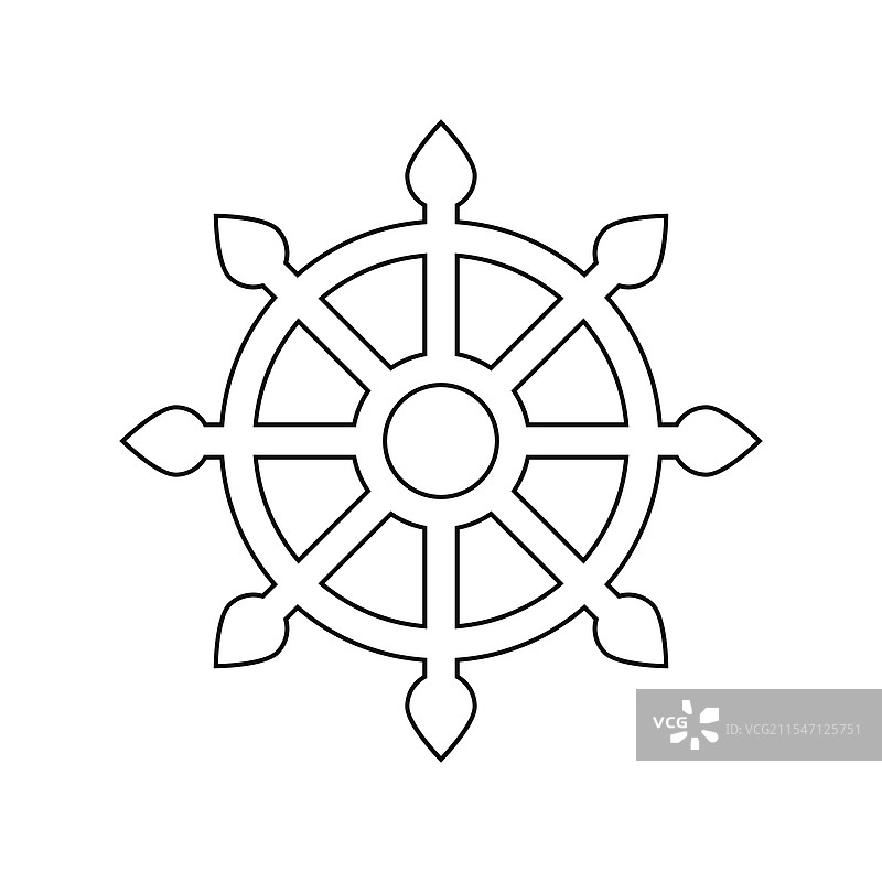 佛教法轮图标图片素材