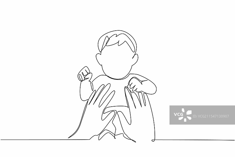 连续一笔画出婴儿的肚子图片素材