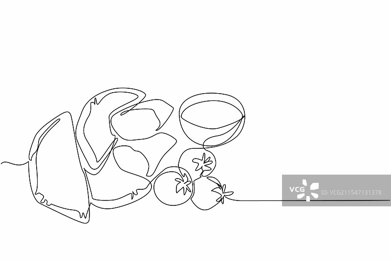 连续一笔画的叠放饺子图片素材