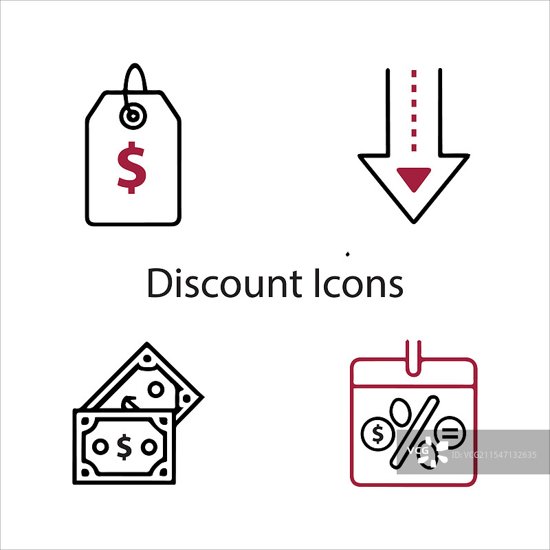 折扣和特价优惠图标图片素材