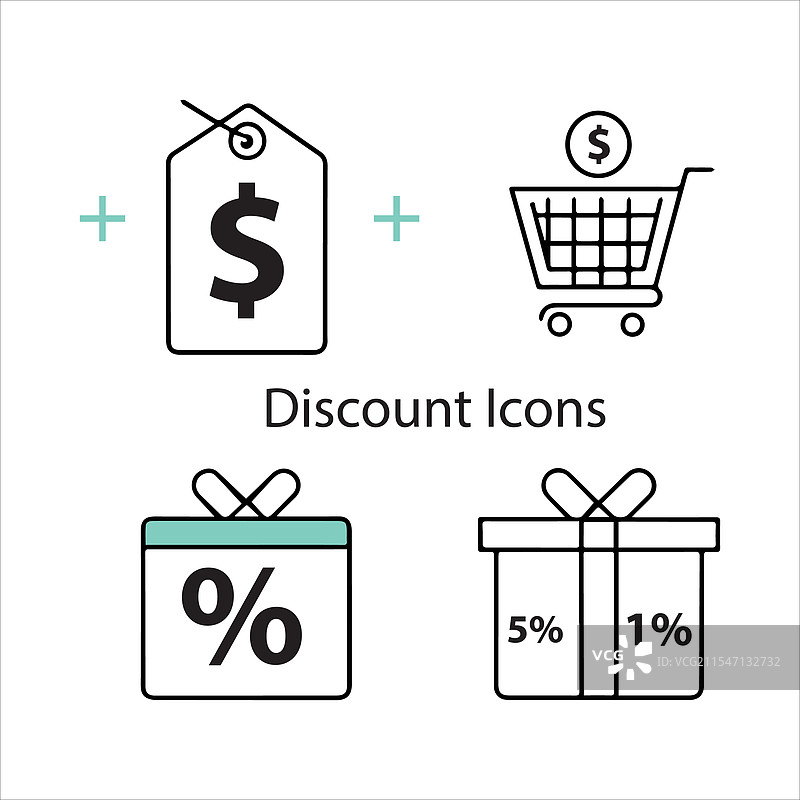 折扣和优惠图标可编辑文件图片素材