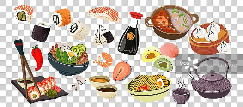 亚洲美食 日本拉面鸡肉汤碗图片素材