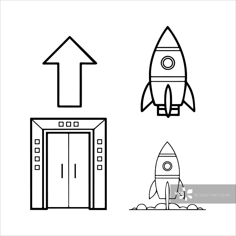 可编辑的向上滑动或滚动到顶部图标图片素材