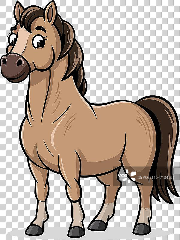 一幅马的卡通画图片素材